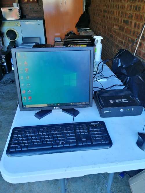FEC MINI COMPUTER WITH 15 INCH LCD SCREEN, CELERON, 8GB, 500GB WITH MOUSE AND KEYBOARD FULL SET