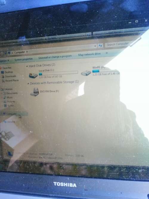 TOSHİBA LAPTOP, CELERON, 2GB, 160GB, 15 INCH SCREEN