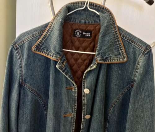 Imported Vintage 3/4 L Denim Coat/Jacket with Quilted lining
