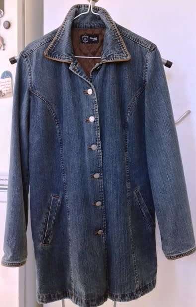Imported Vintage 3/4 L Denim Coat/Jacket with Quilted lining