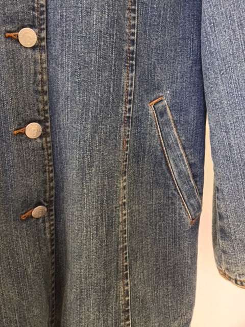 Imported Vintage 3/4 L Denim Coat/Jacket with Quilted lining