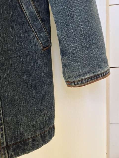 Imported Vintage 3/4 L Denim Coat/Jacket with Quilted lining