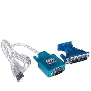 USB 2.0 to 9/25 pin Serial RS232 Cable DB9/DB25 Adapter