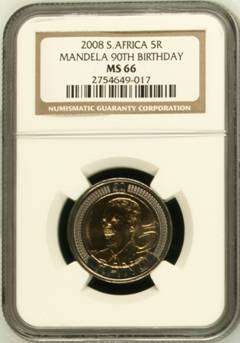 R1 Auction **Mandela 90th Birthday MS66**