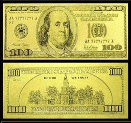 ** $100 PURE GOLD NOTE **