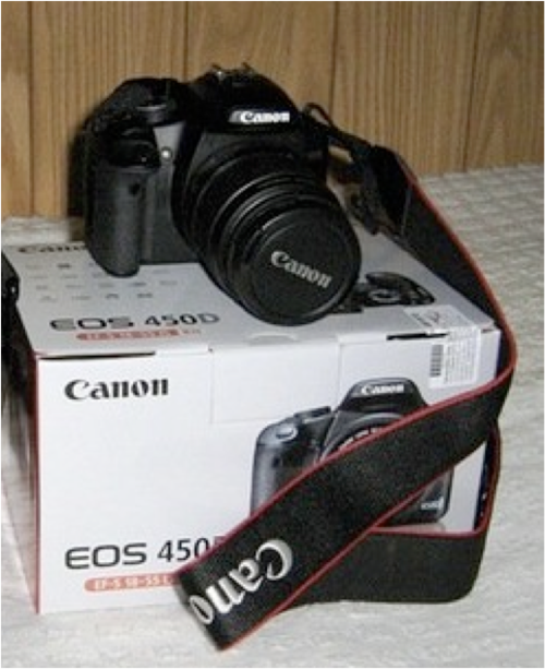 CANON EOS 450D BODY ONLY (COMES IN BOX WITH ALL ACCESSORIES)