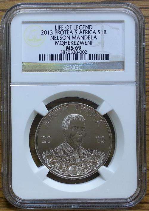 **MANDELA DAY SPECIAL**2013 PROTEA SERIES**THE LIFE OF A LEGEND: NELSON MANDELA**MS69 NGC GRADED**