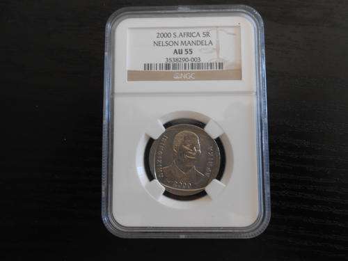 2000 AU55 NELSON MANDELA R5 NGC GRADED