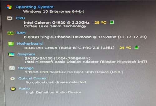 BTC Motherboard & CPU