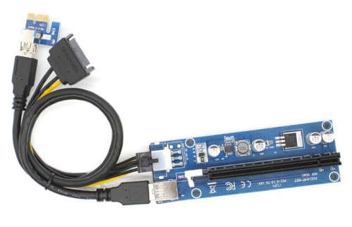 v006c PCIe PCI-E PCI Express Powered Riser Adapter Card - for GPU Mining Rig