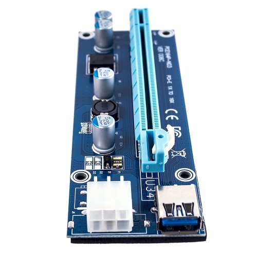 6 PACK V006C PCIe 6-Pin 16x to 1x Powered Riser Adapter Card for GPU Mining of Crypto Coins