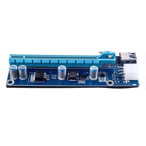 6 PACK V006C PCIe 6-Pin 16x to 1x Powered Riser Adapter Card for GPU Mining of Crypto Coins
