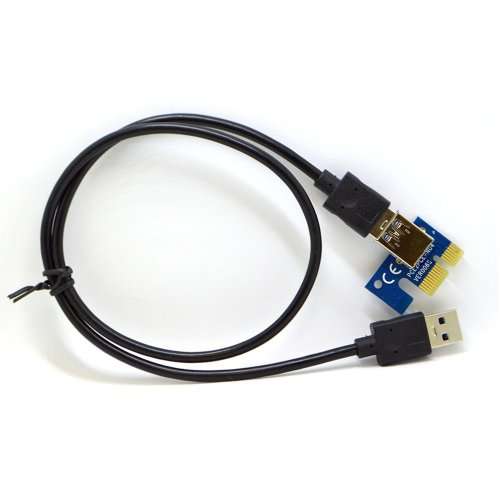 MintCell PCIe PCI-e PCI Express 6-Pin 16x to 1x Powered Riser Adapter Card - GPU Mining Rig