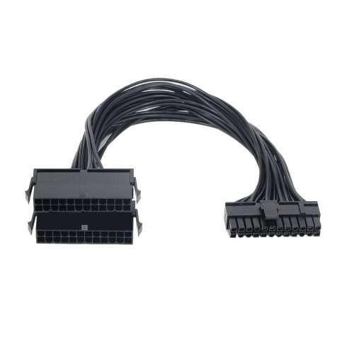 Dual ATX Power Supply Cable, 24 Pin to Dual PSU 24-Pin Adapter Extension Cable(30cm) GPU Mining Rig