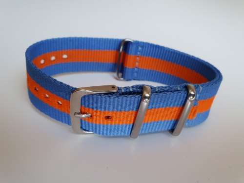 20mm Nato Watch Strap Blue/Orange