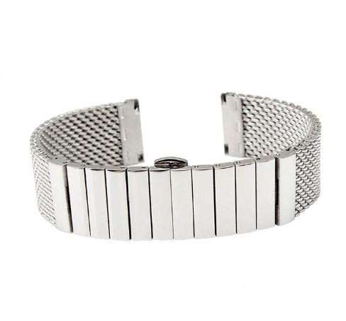 20mm Shark Mesh Bracelet in Stainless Steel