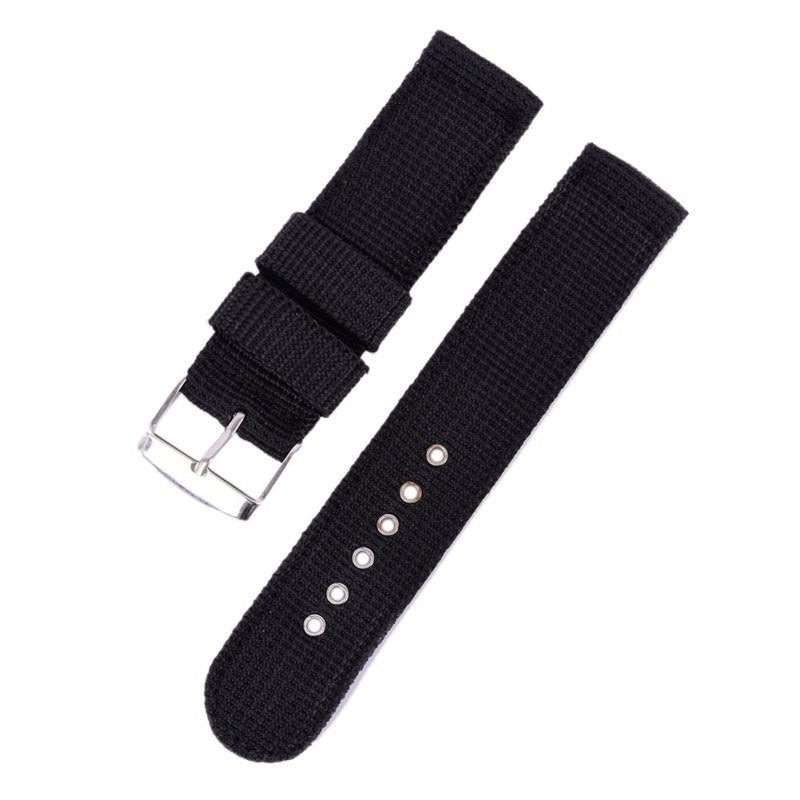 22mm Nylon Watch Strap Black