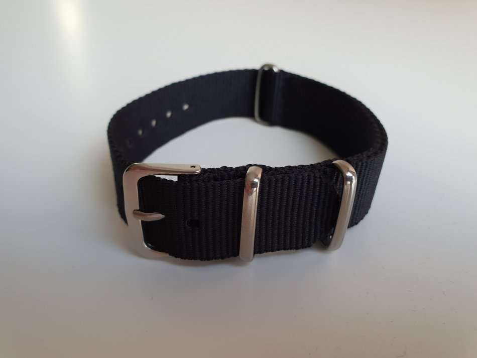 18mm Nato Watch Strap Black