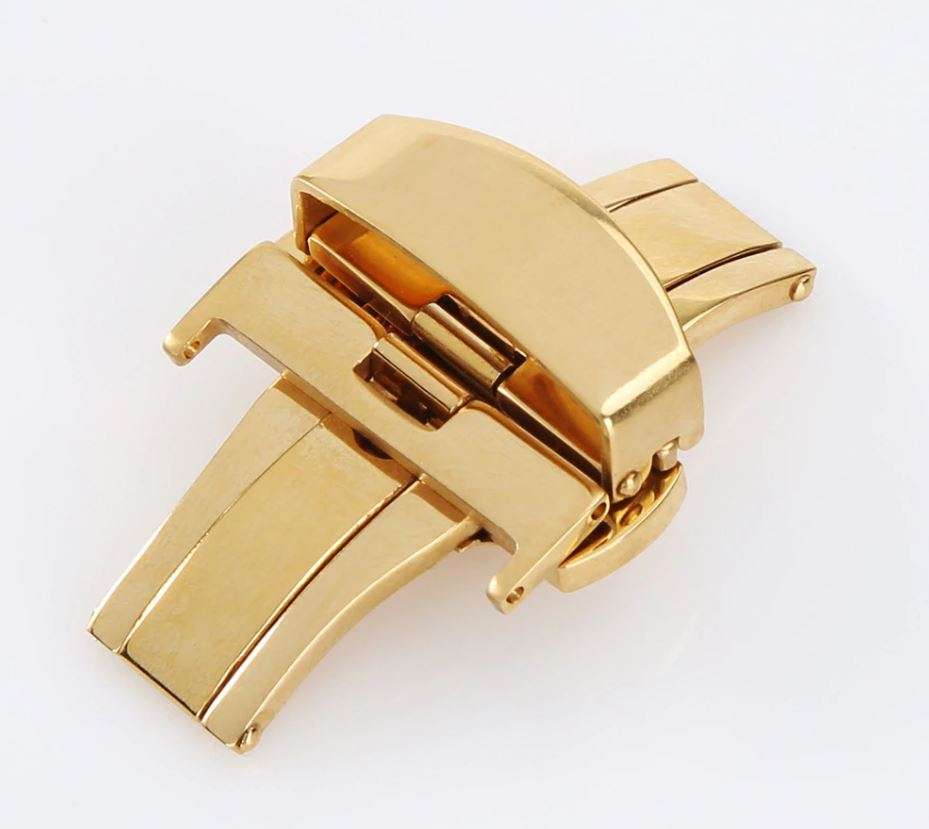 20mm Deployant Clasp/Buckle with Double Push Button Release (Yellow Gold)