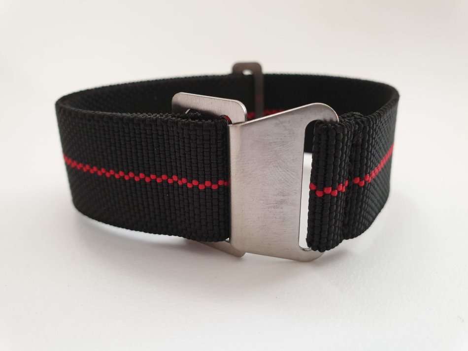 22mm Paratrooper Watch Strap Black/Red