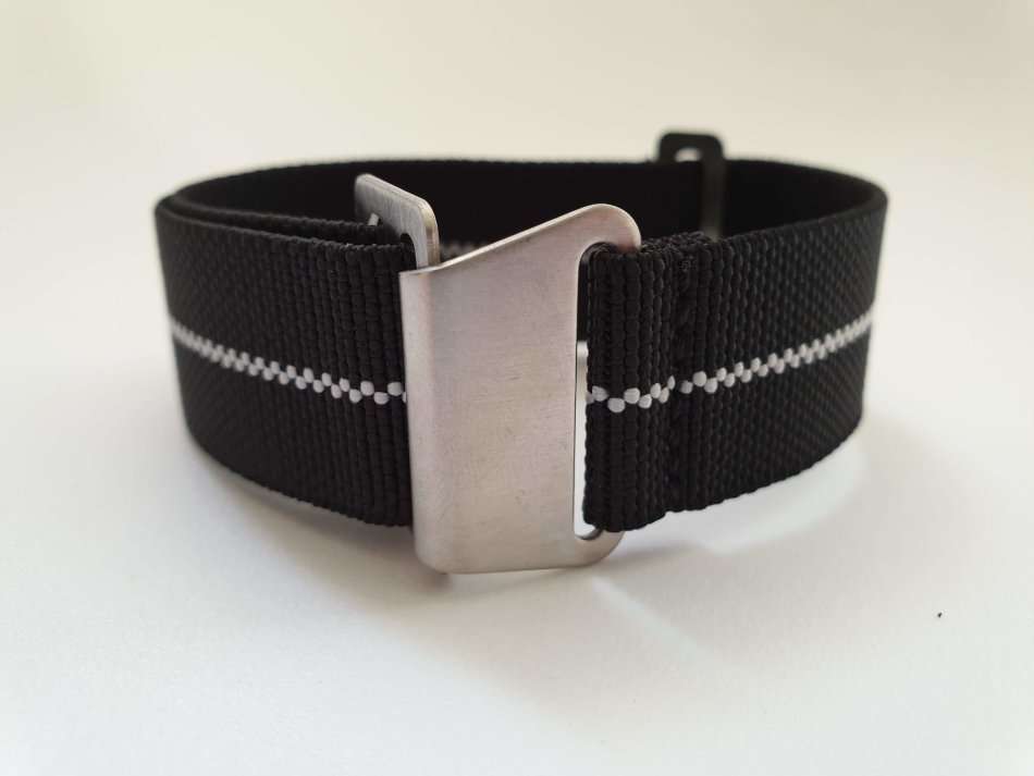 20mm Paratrooper Watch Strap Black/White