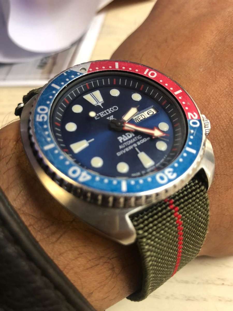 22mm Paratrooper Watch Strap Khaki/Red