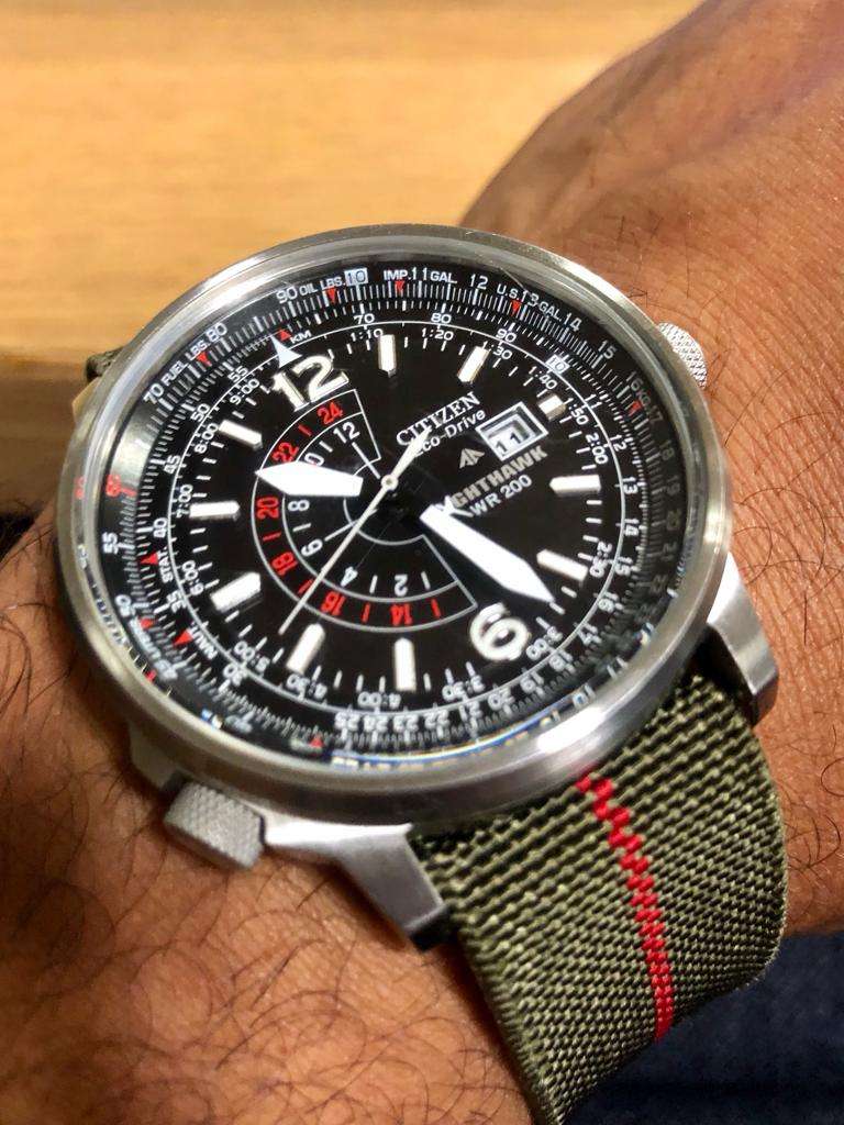 22mm Paratrooper Watch Strap Khaki/Red