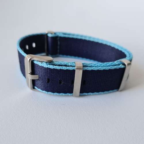 20mm Seat Belt Nato Navy/Aqua