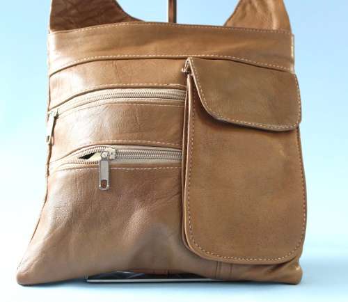 **NEW**Unisex 100% GENUINE LEATHER SHOULDER BAG IN Brown.Handcrafted Masterpiece!