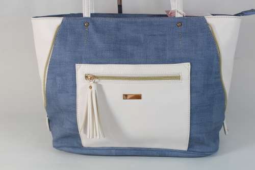 Denium and White Classic Handbag- Abosulte stunner!