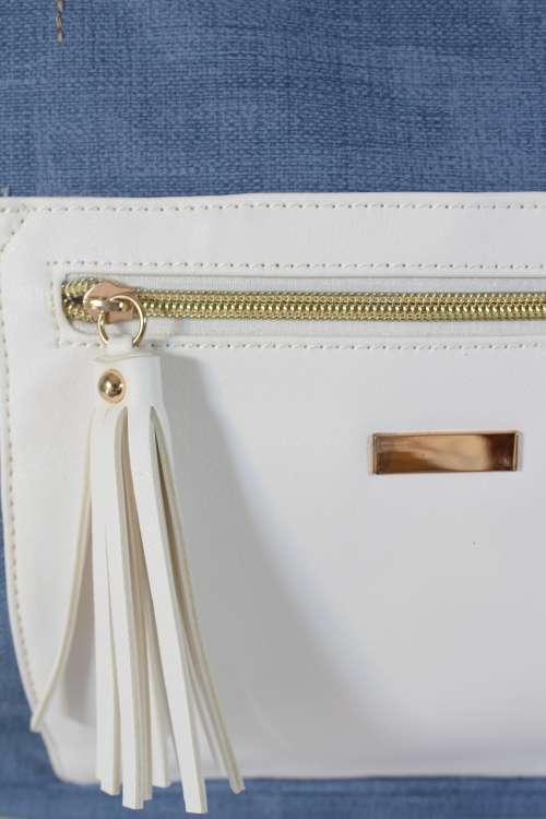 Denium and White Classic Handbag- Abosulte stunner!