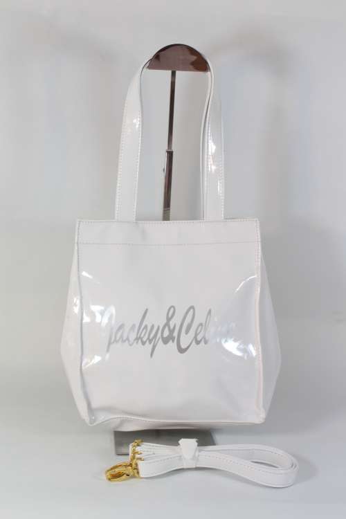 Gorgeous Jackie & Celine Patent White Handbag- Trendy and Happening!