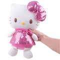 LARGE Brand new HELLO KITTY   soft body with sequence dress. Very pretty!