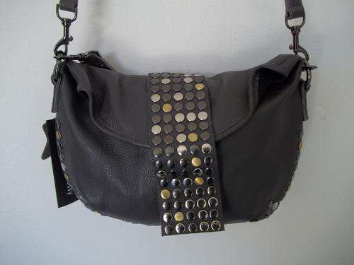 AUTHENTIC *ALDO ROSSI*From Italy#LEATHER HAND BAG -GREY-Exceptional Quality-SIMPLY GORGEOUS!!