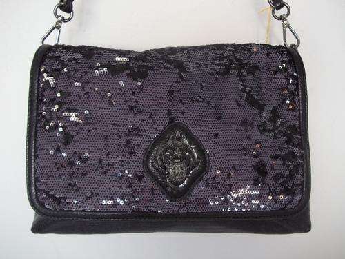 **Last one**STUNNING *ALDO ROSSI*From italy*HAND BAG  BLACK WITH SEQUENCE-Exceptional Quality!!