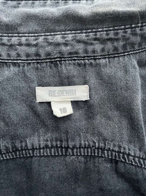 RE WOOLWORTHS Black/Charcoal washed denim shirt - ladies 10