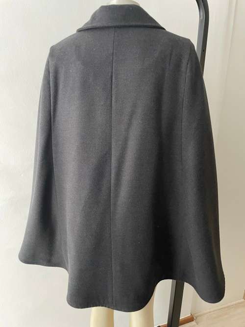 Charcoal Melton Cape coat - size 10