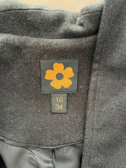 Charcoal Melton Cape coat - size 10