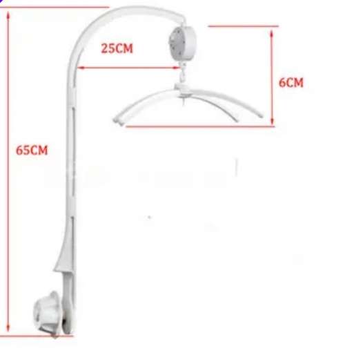 DIY COT MOBILE - Baby Crib Mobile Bed Bell Toy Holder Arm Bracket + Clockwork Movement Music