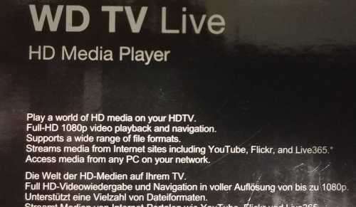 WD TV Live HD Media Player Play HD and Internet media