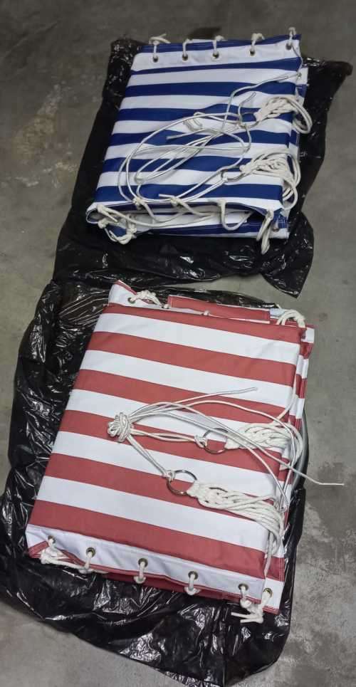 X2 outdoor or patio canvas hanging chairs