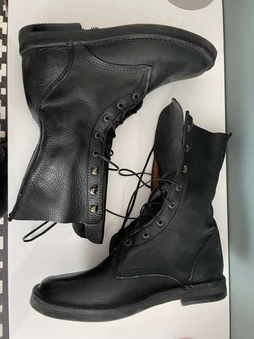 Ladies Genuine Leather Festival Boots - Black - SIZE 7