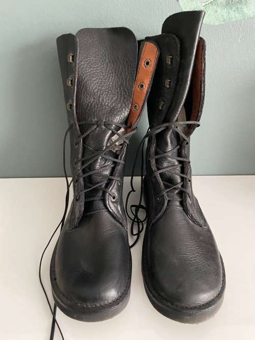 Ladies Genuine Leather Festival Boots - Black - SIZE 7