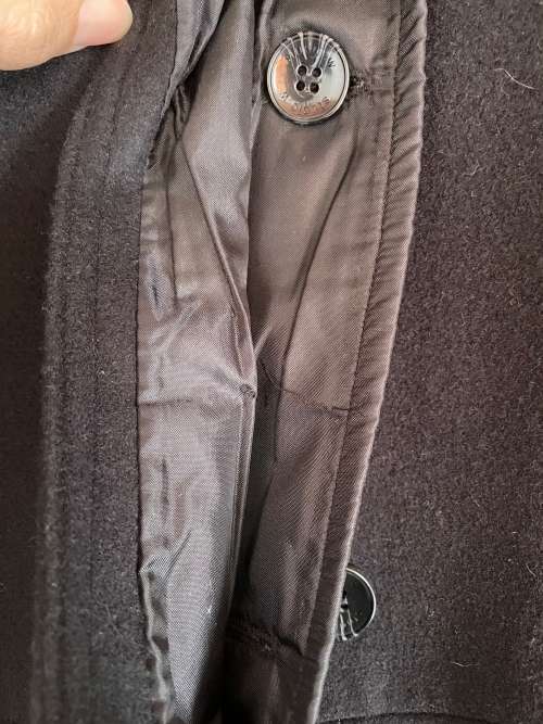 Black Woolworths Melton Coat - size 14