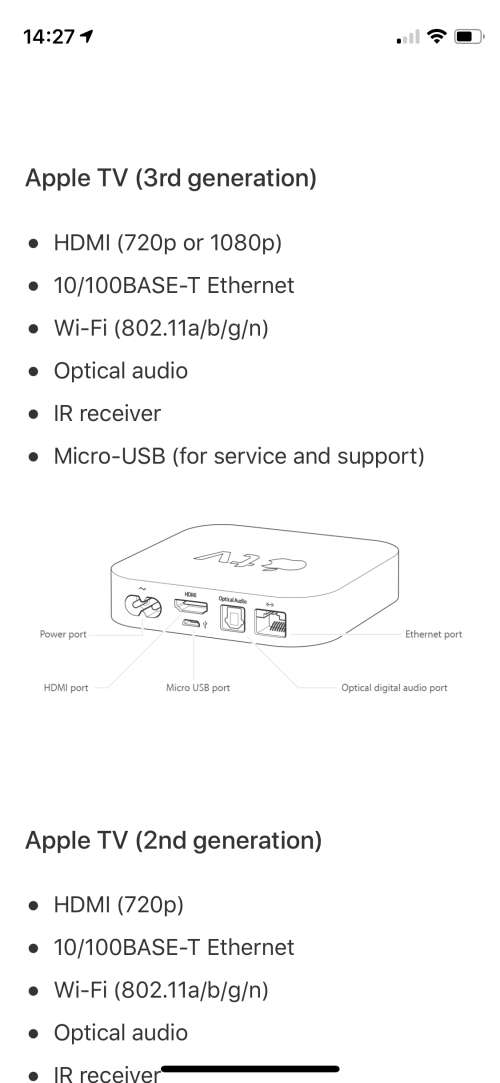 Apple tv - a1469 - 3rd Gen