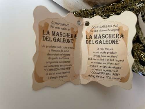 Beautiful Hand Crafted Authentic Ornamental masquerade masks x2 - Made in Italy