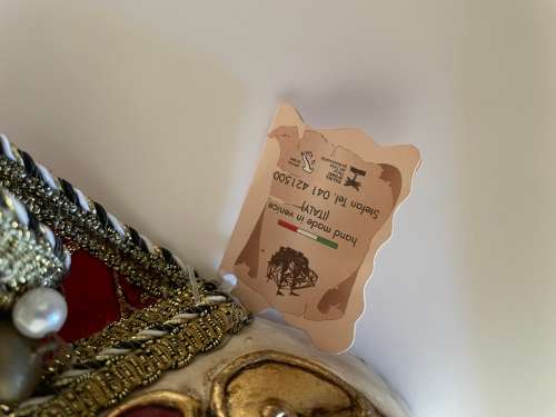 Beautiful Hand Crafted Authentic Ornamental masquerade masks x2 - Made in Italy