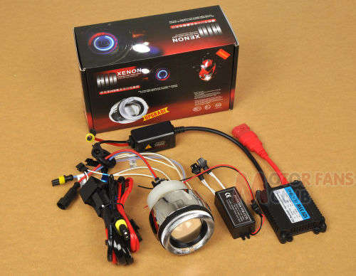 MOTORCYCLE BI-XENON HID KIT Angel Eye Angel Eye Projector Lens Universal H4 H1 H7