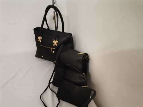 NEW STUNNING 4 PIECES HANDBAGS SETS BLACK