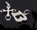 2 X CHARMING SOLID 925 STERLING SILVER PENDANTS